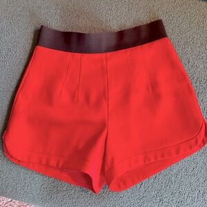 Bebe Hibiscus Tulip Shorts XS Red & Black